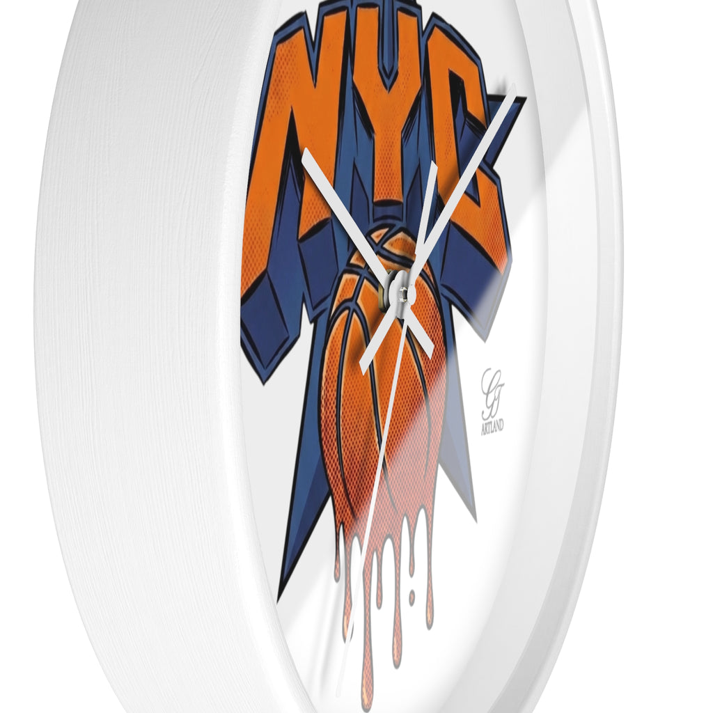 NYC Drip Basketball Wall Clock | Urban Sports Decor by GT Artland