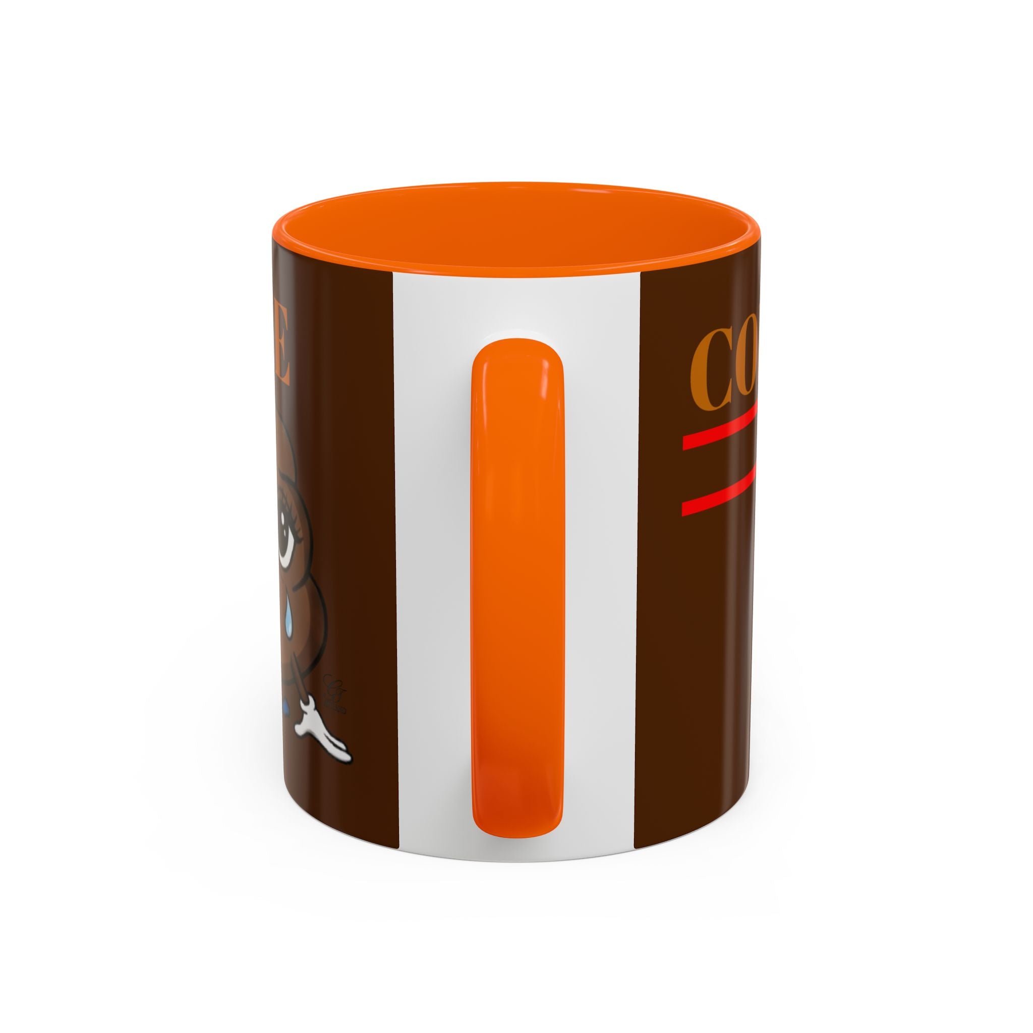 Coffee Mug — Cute Crying Poop Character "Coffee = Pooo" Accent Ceramic Mug by GT Artland