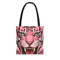 Elite Pink Designer Exotic Tiger Face Tote Bag by GT Artland