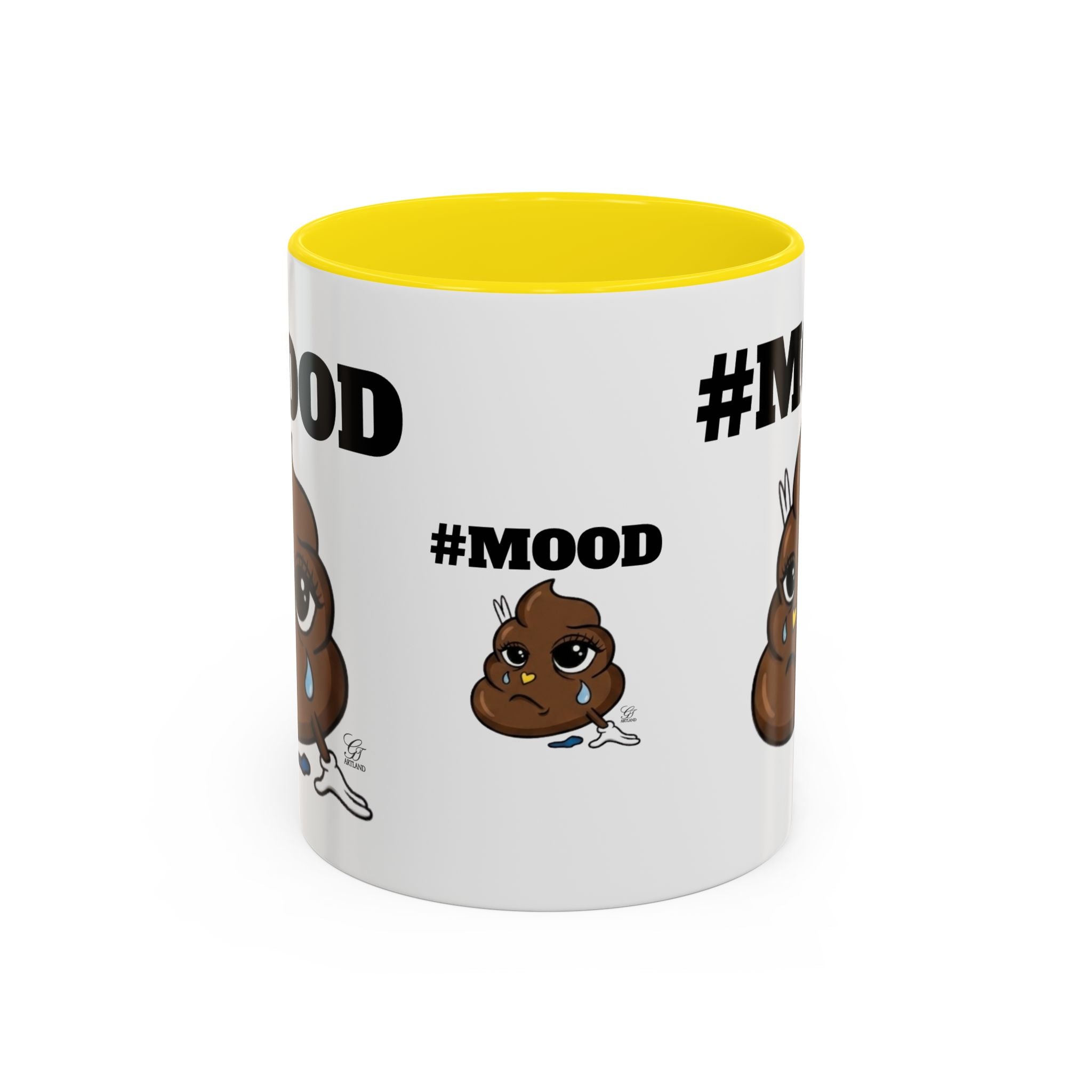 #MOOD Poop Emoji Accent Coffee Mug — Funny 11/15oz Novelty Mug by GT Artland