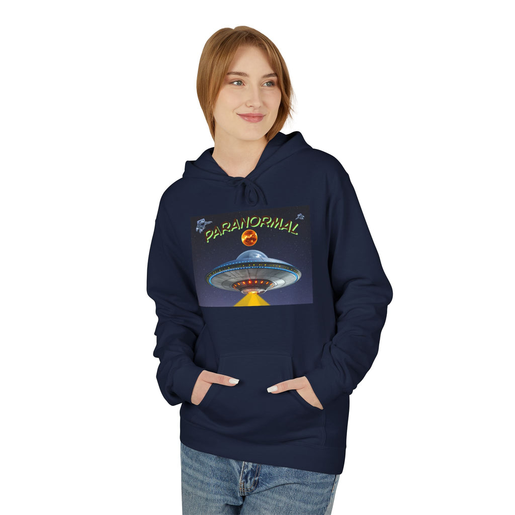 Retro UFO Spaceship Hoodie | Paranormal Alien Abduction Design