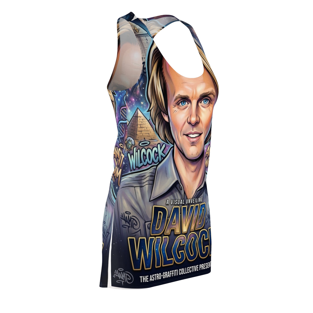 David Wilcock Portrait Caricature Dress | All-Over-Print Racerback Dress by GT Artland