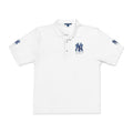 Blue Designer NYC Fan Drip NY Logo Polo Shirt by GT Artland