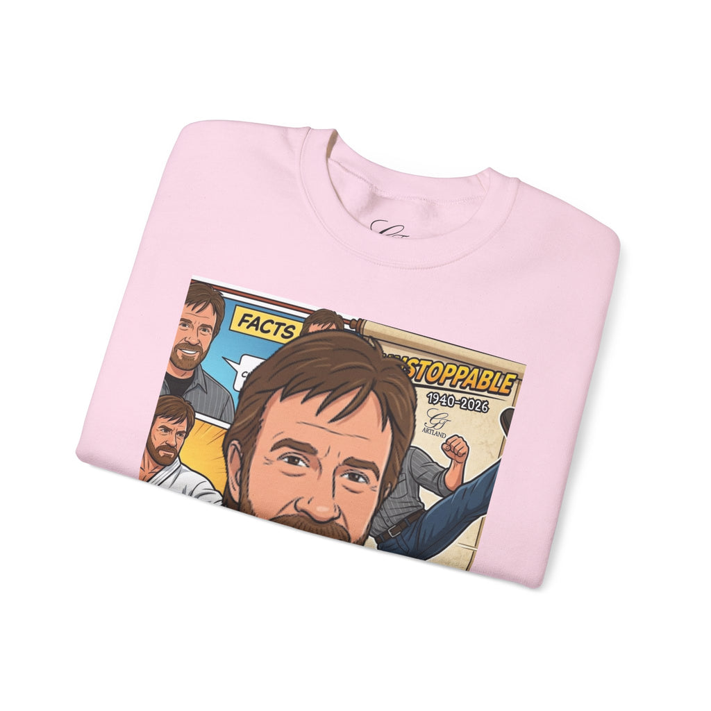 Chuck Norris Toon Urban Retro Martial Arts Legend Crewneck Sweatshirt