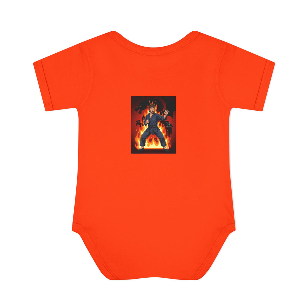 Flame Ninja Infant Bodysuit | Dragon Fire Martial Arts Baby Onesie