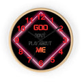 Neon Diamond 'God Don't Play About Me' Retro LED Numbers Wall Clock
