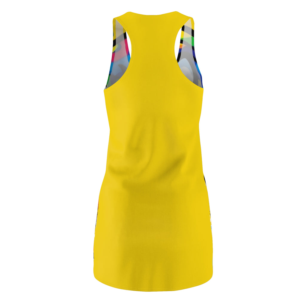 Colorful Shark Face Racerback Dress | All-Over Print