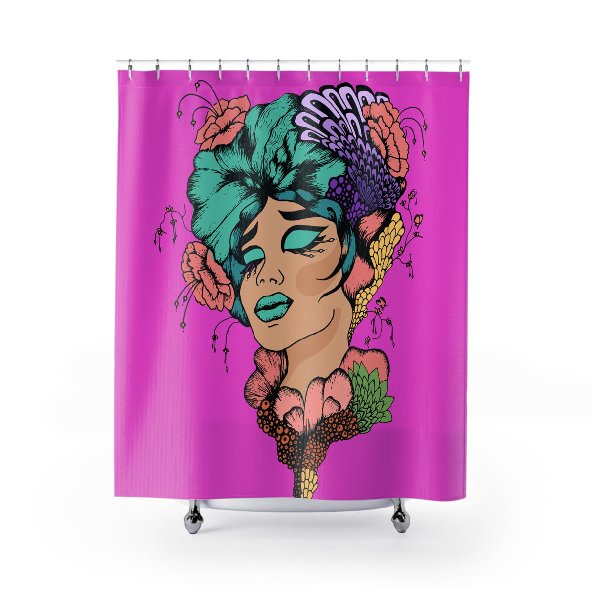 Tropical Floral Seashelld Beauty Shower Curtain - Bathroom
