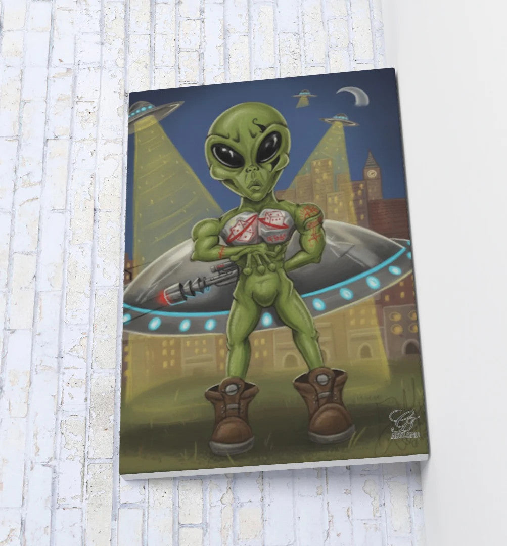 3I Atlas UFO Martian Takeover 20" x 30" Wall Canvas by GT Artland