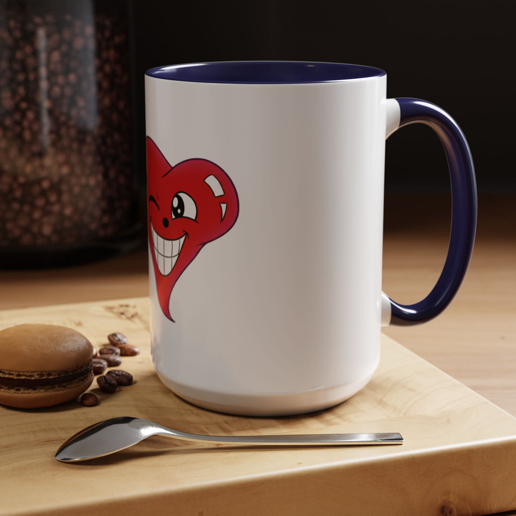 Winking Heart Graphic Mug | Accent Coffee Mug 11oz 15oz