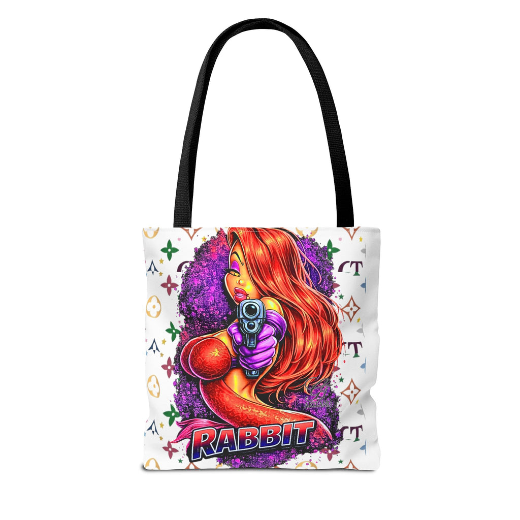 Rabbit Pin-Up Tote Bag – Retro Femme Fatale by GT Artland