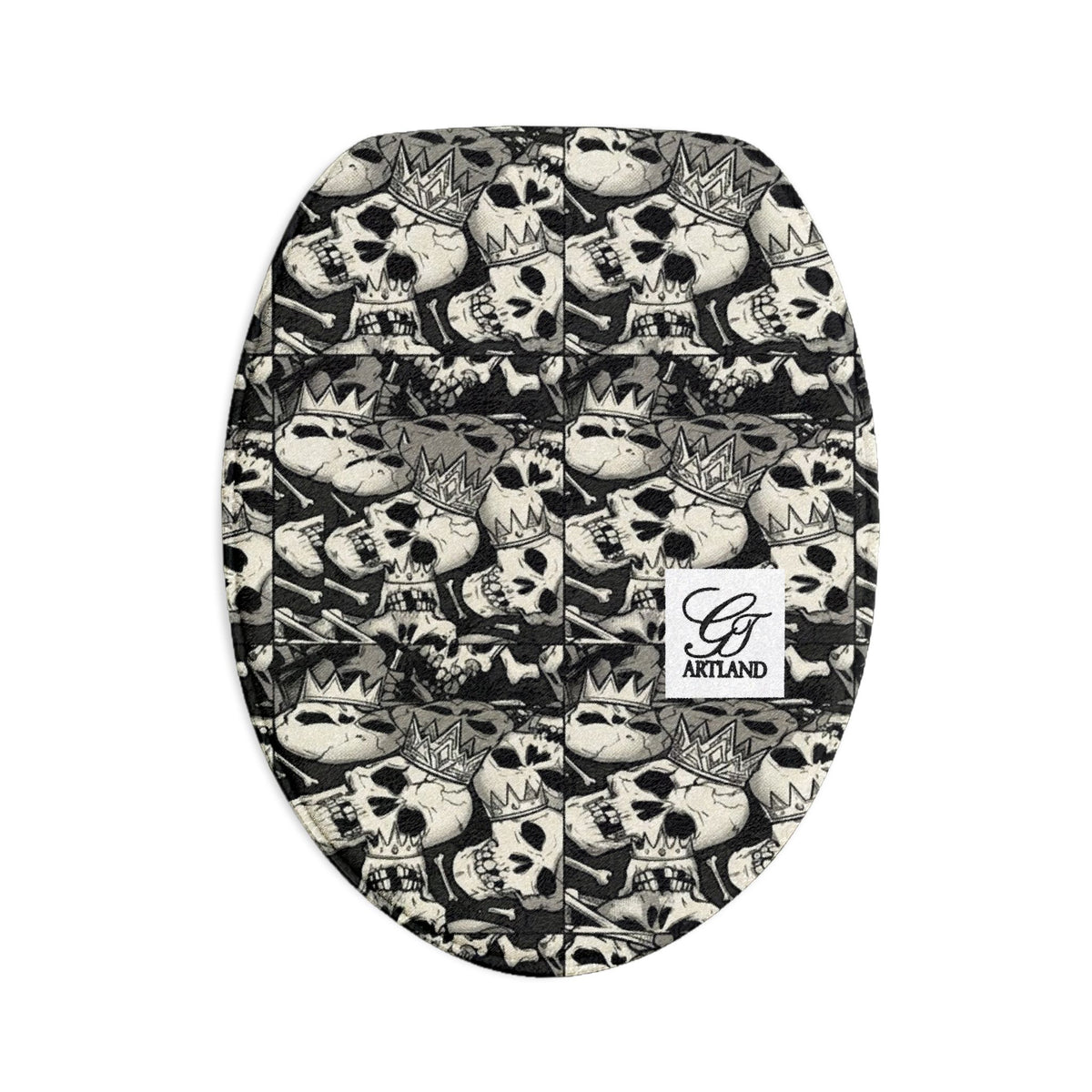 Skull N Bonez Designer Bathroom 3 Piece Rug and Toilet Mat Set by GT Artland