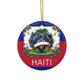 Haiti Ceramic Ornament — Heart Crest Holiday Keepsake by GT Artland