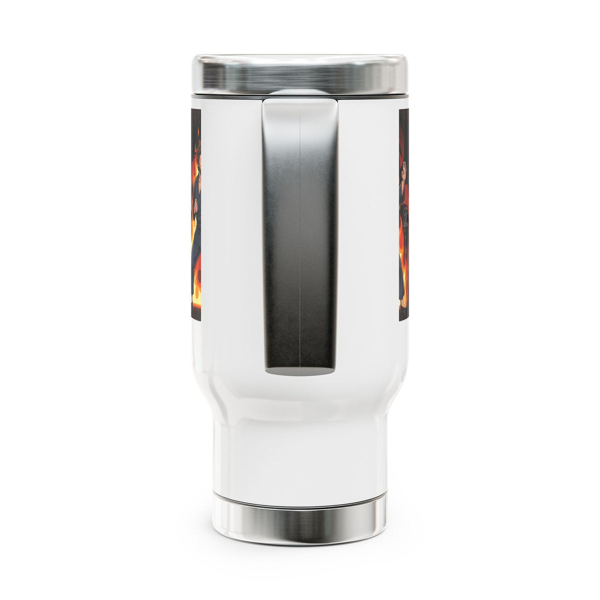 Flaming Martial Artist Chuck Norris Travel Mug | Stainless Steel 14oz by GT Artland