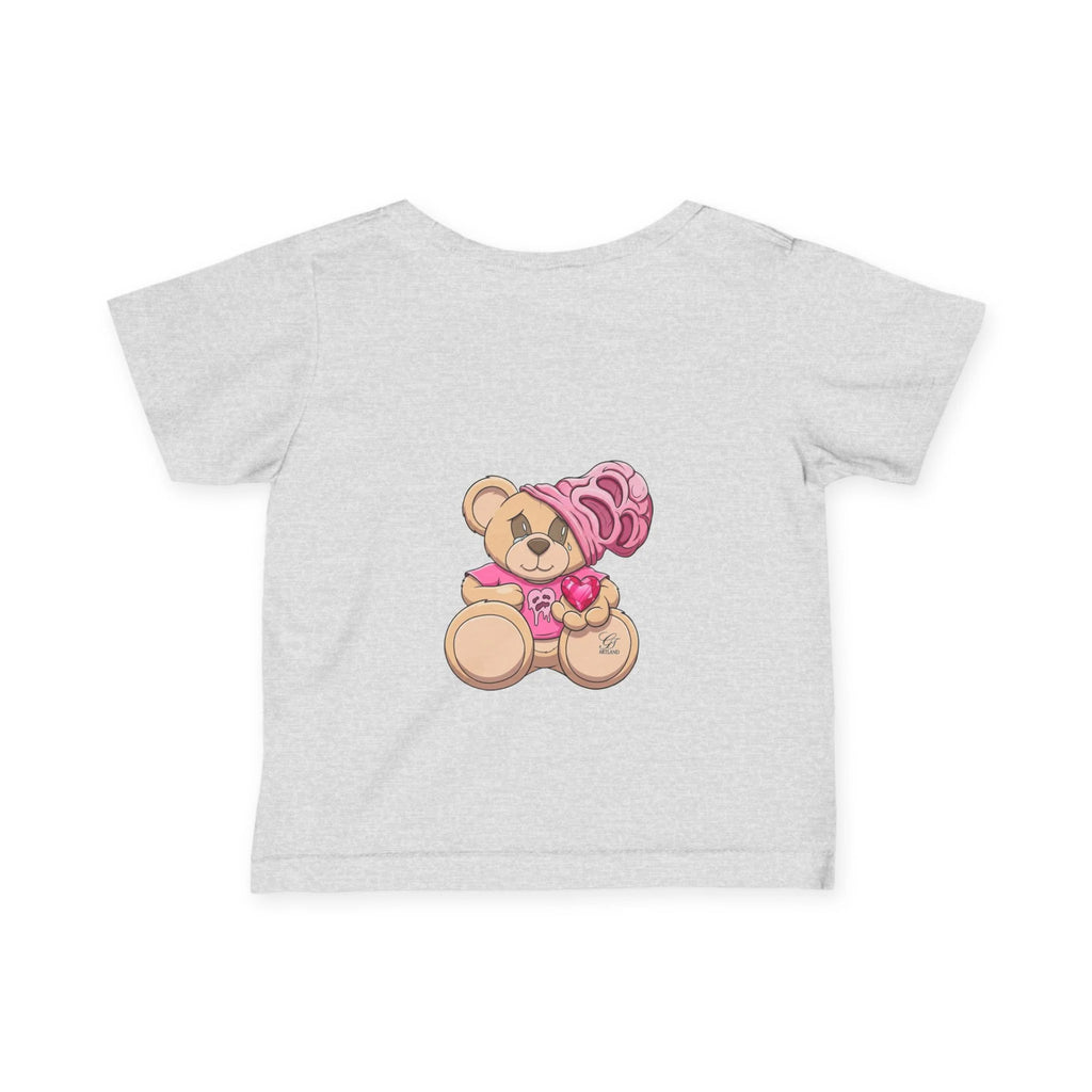 Teddy Bear with Heart Tees Infant Tee | Cute Pink Bear Baby Shirt by GT Artland