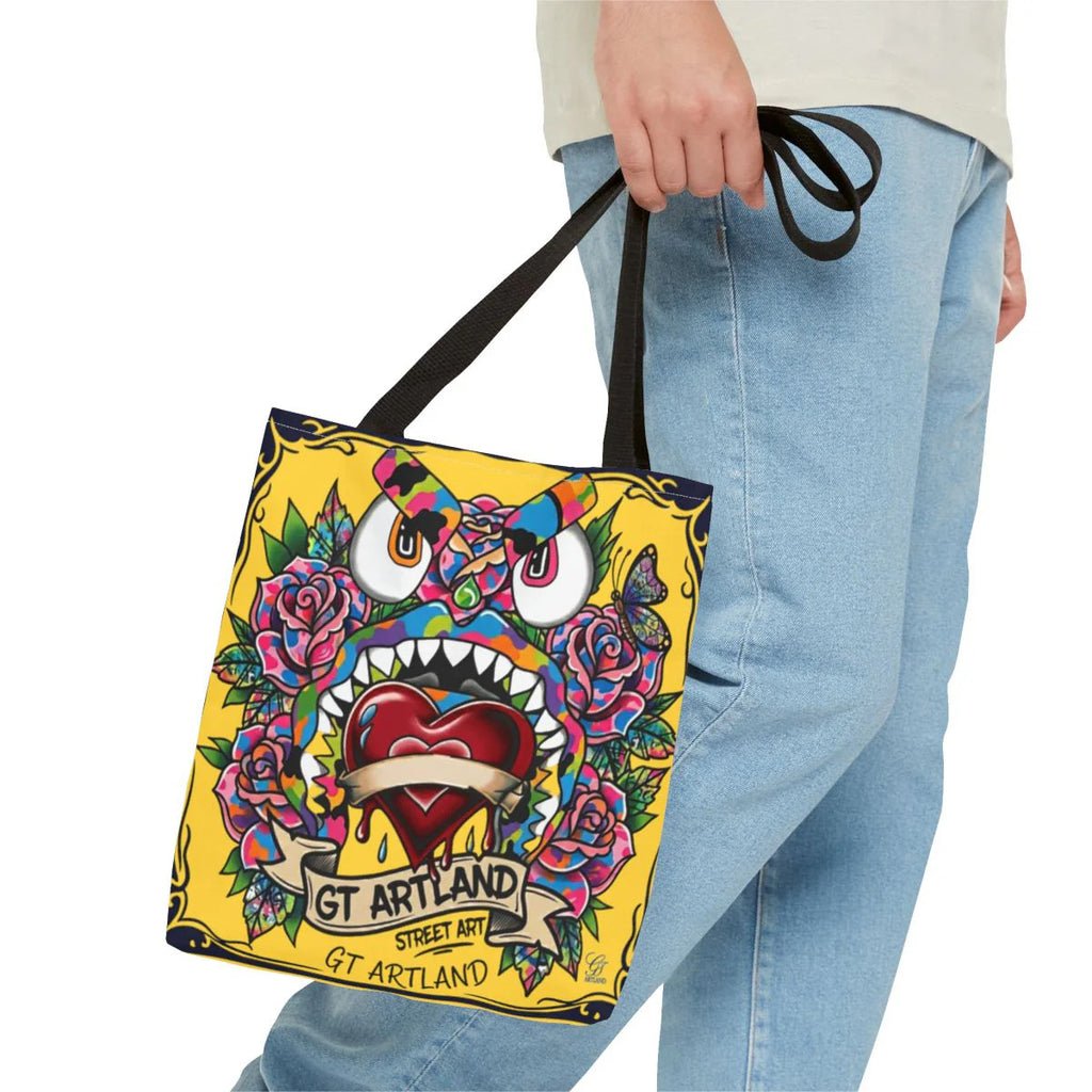 Colorful Gape Tattoo Monster Heart Tote Bag Designer Lucky Gold Edition |