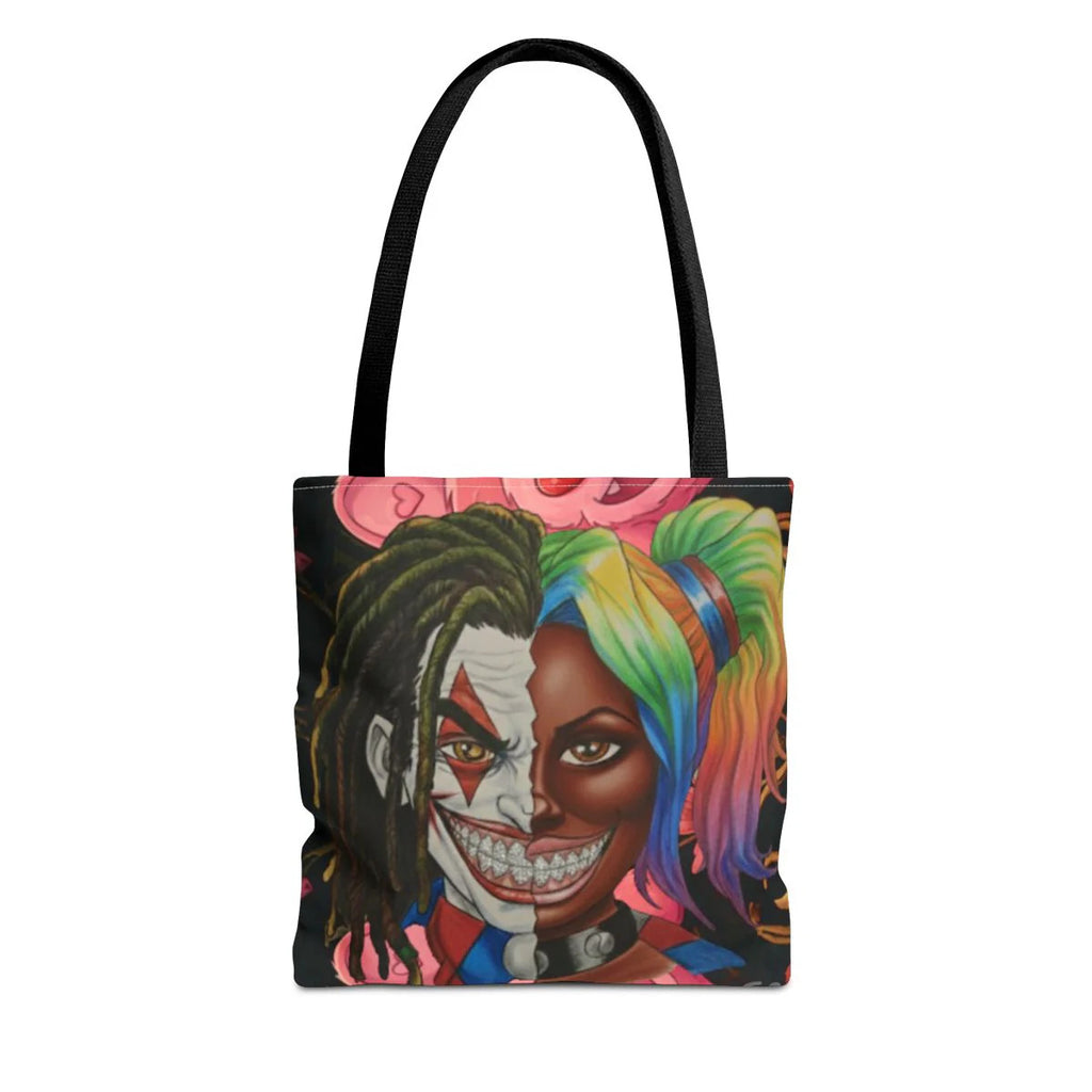 Crazy Love Clown and Vixen Half Face Designer HD Tote Bag Designer | All-Over