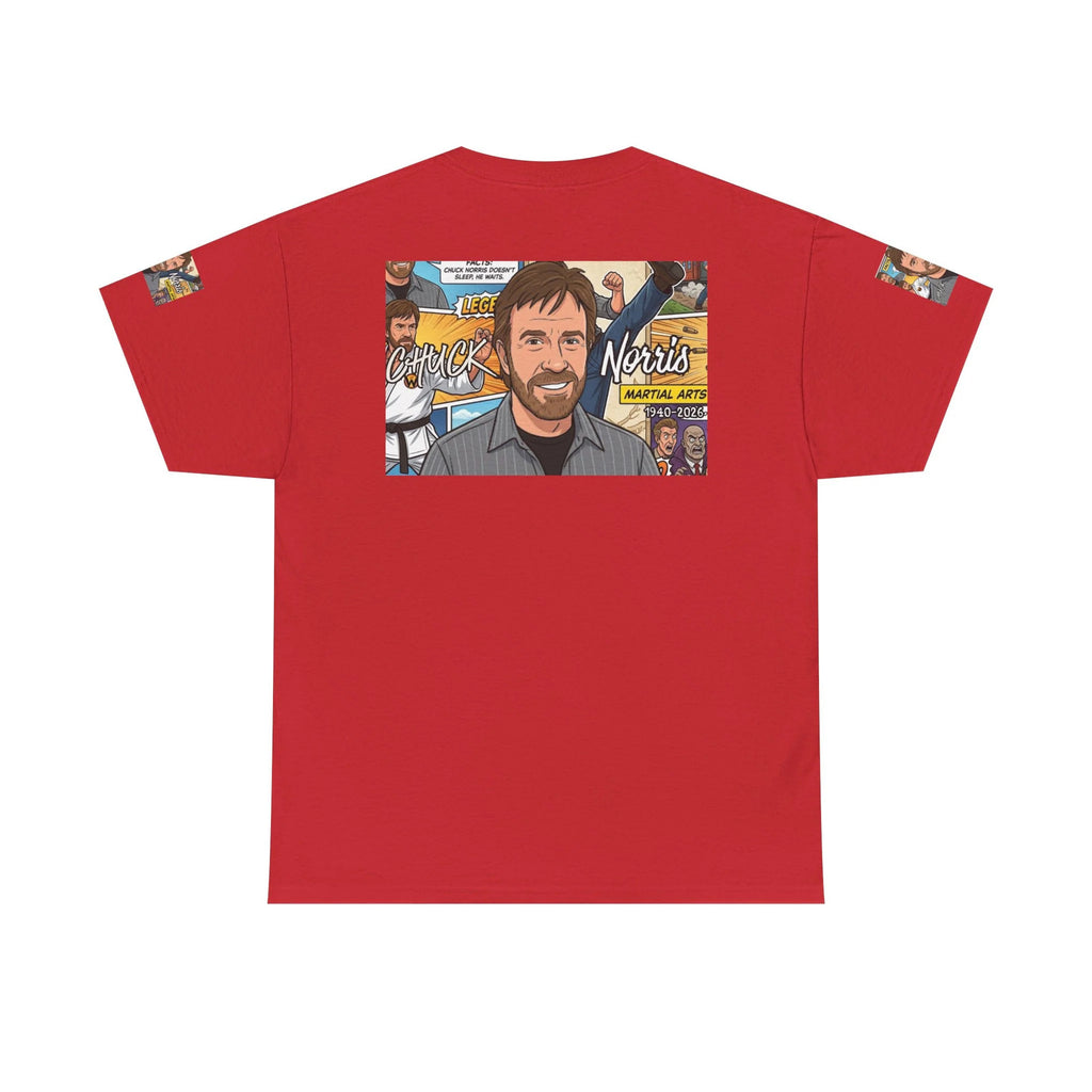 Chuck Norris Legacy Retro Martial Artist Portrait T-Shirt | Comic Style