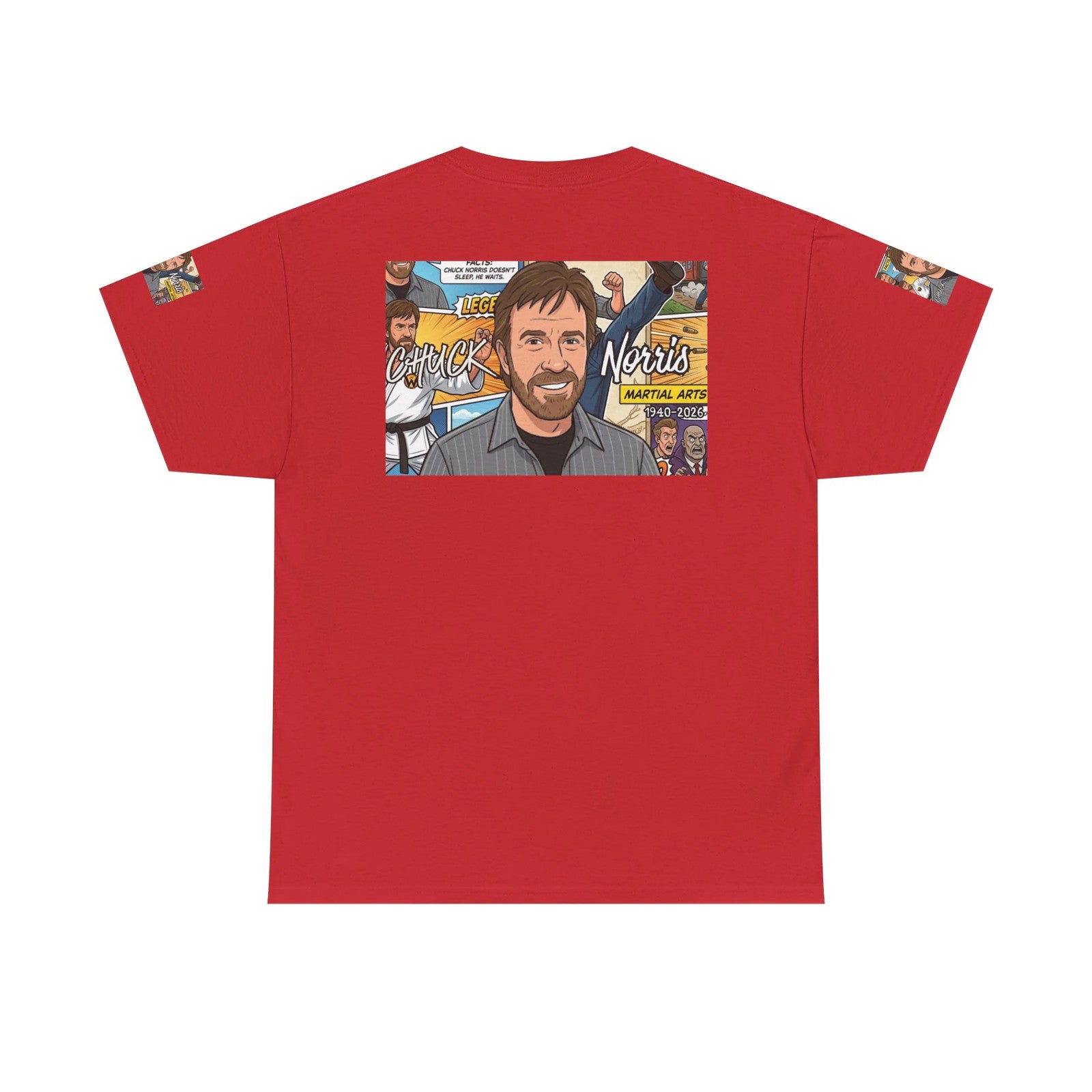 Chuck Norris Legacy Retro Martial Artist Portrait T-Shirt | Comic Style