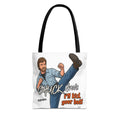 Chuck Norris I'll Kick Your Butt Tote Bag | Martial Arts Illustration by GT