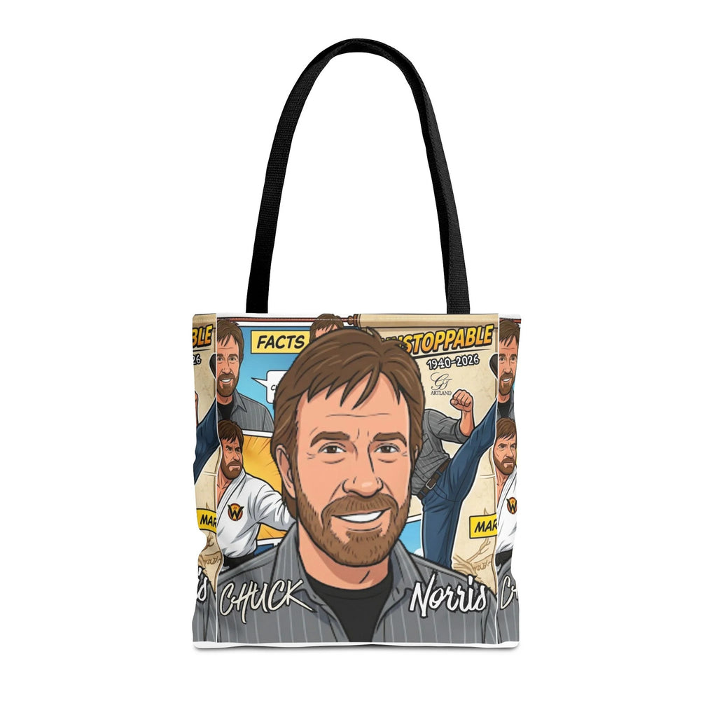Chuck Norris Legacy Retro Martial Artist Cartoon Tote Bag | All-Over Print