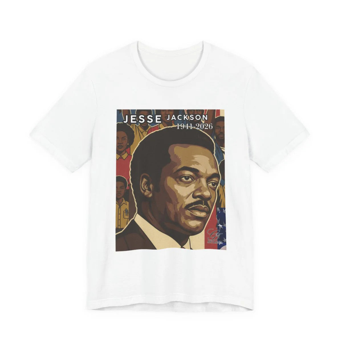 Historical Jesse Jackson Legacy Tribute with Top Title 1941-2026 Afro Style