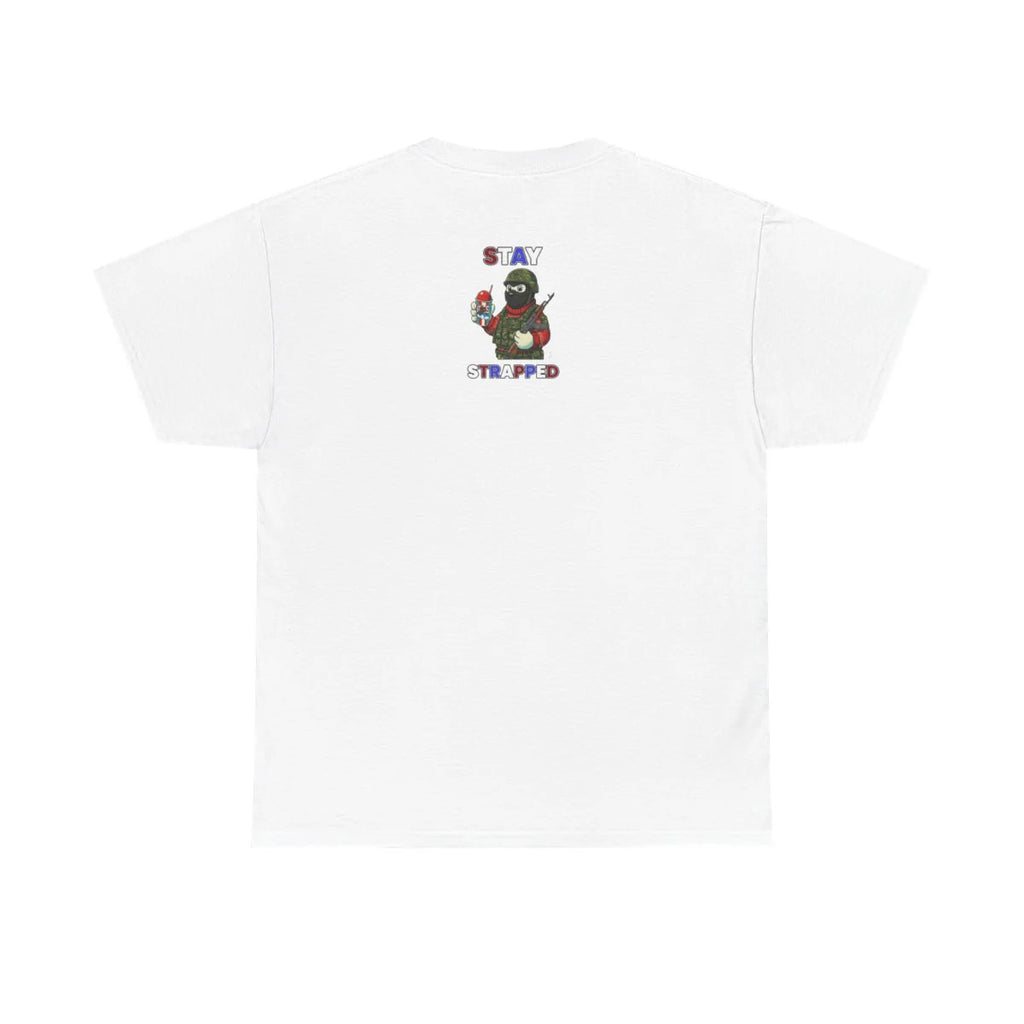 STAY STRAPPED USA ICE Military Bear Unisex Heavy Cotton Tee BY GT ARTLAND
