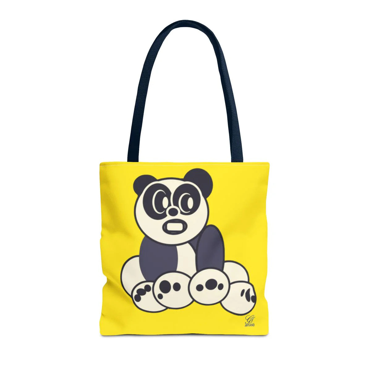 Urban Panda GT Lucky Yellow Designer Tote Bag Designer | All-Over Print by GT