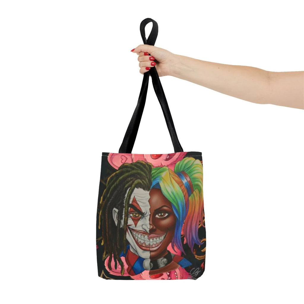 Crazy Love Clown and Vixen Half Face Designer HD Tote Bag Designer | All-Over