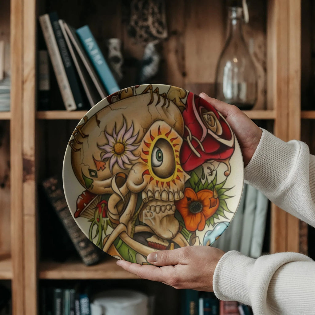 Sugar Skull Vintage Classic 10” Plate by GT Artland