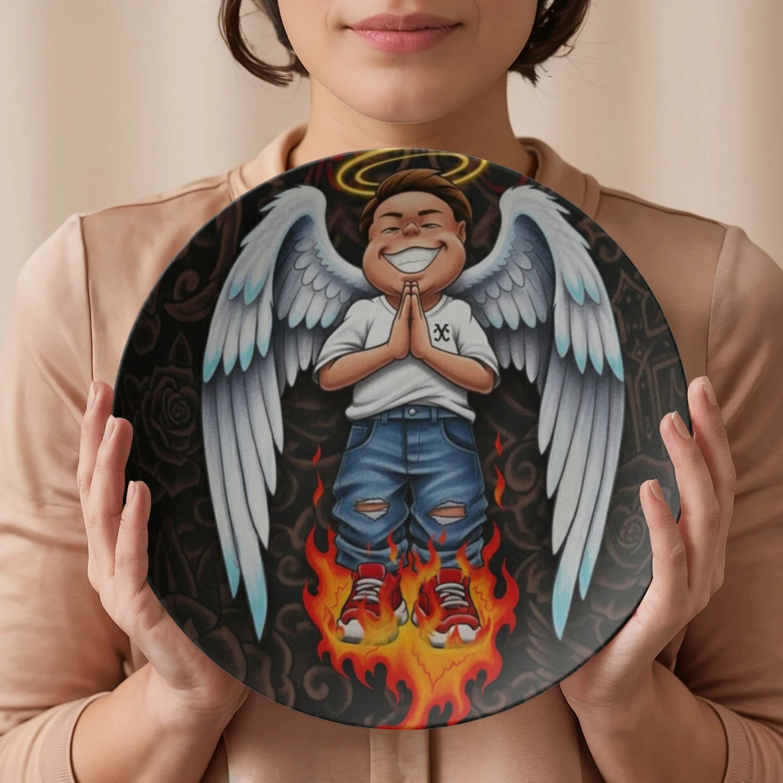 Angel Boy Praying 10” Plate by GT Artland