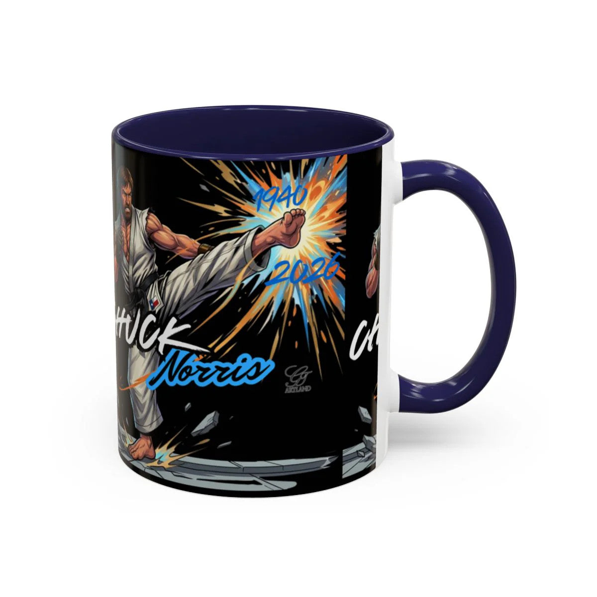 Chuck Norris Kick Poster Accent Coffee Mug (11, 15oz) by GT artland