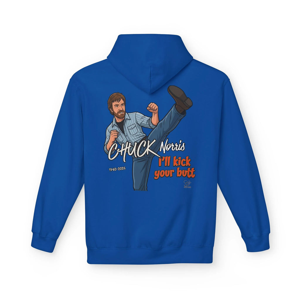 Chuck Norris Kick Hoodie | Retro Martial Arts Illustration by GT Artland