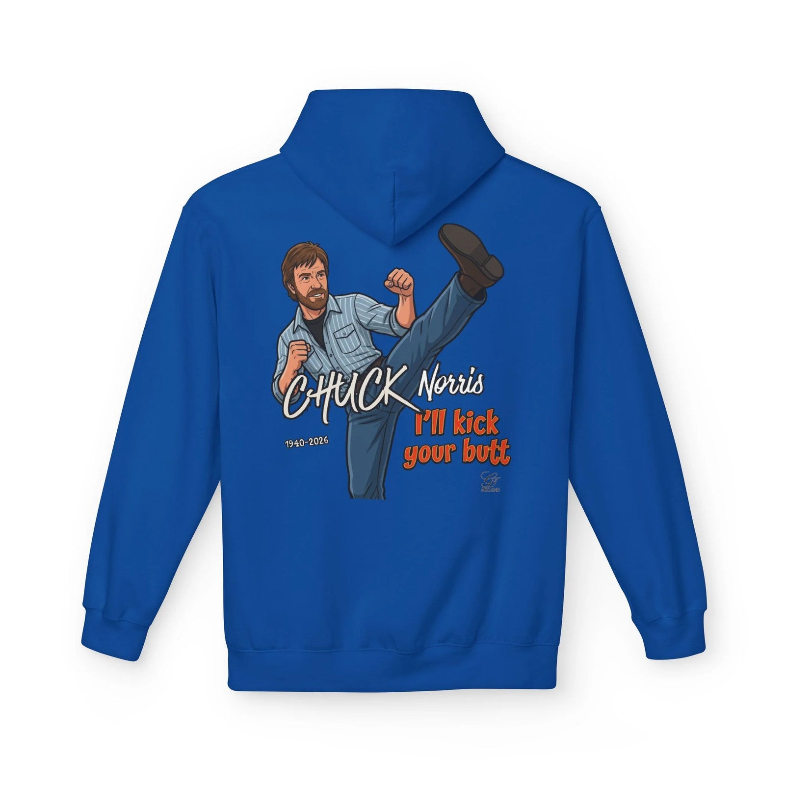 Chuck Norris Kick Hoodie | Retro Martial Arts Illustration by GT Artland