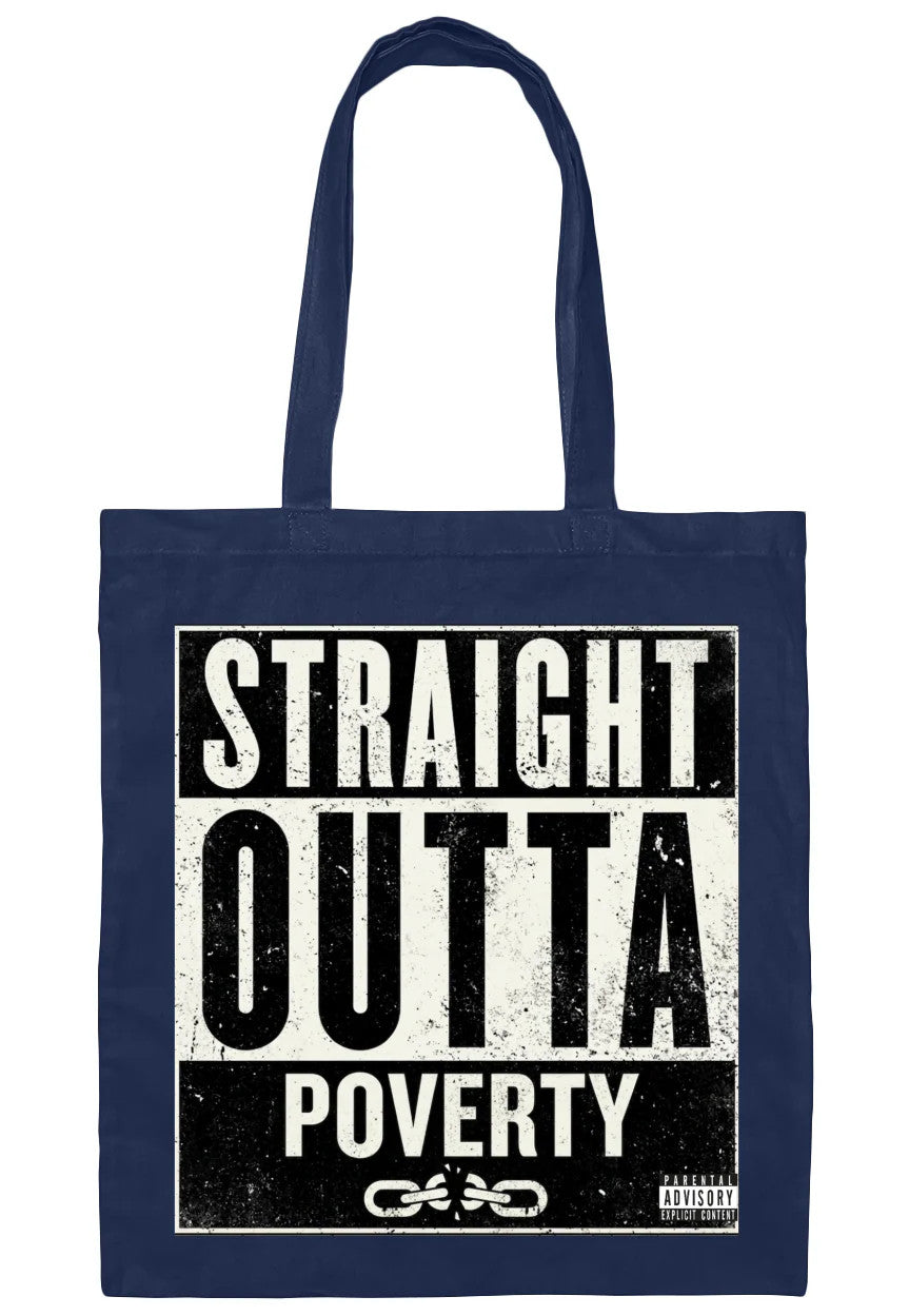 Straight Outta Poverty Canvas Tote Bag by GT Artland