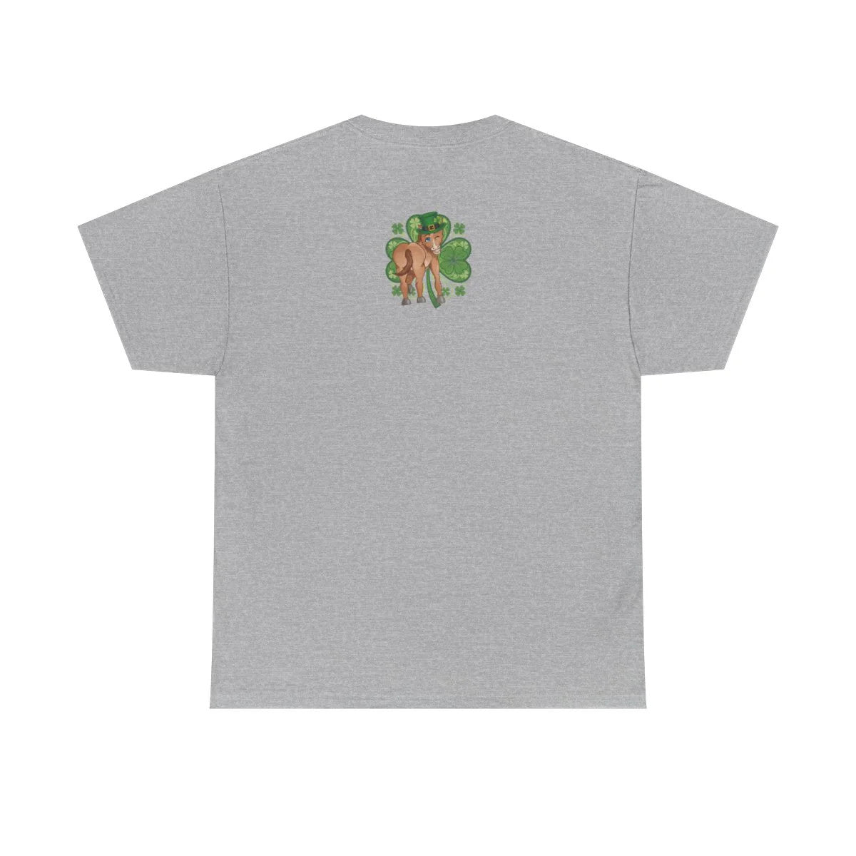 Year Of The Horse St Patricks Shamrock Theme Unisex Heavy Cotton Tee BY GT