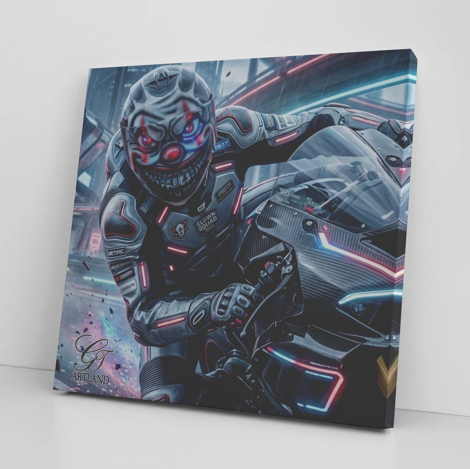 Killa Klown Superbike Motorsports Future Canvas Wrap by GT Artland