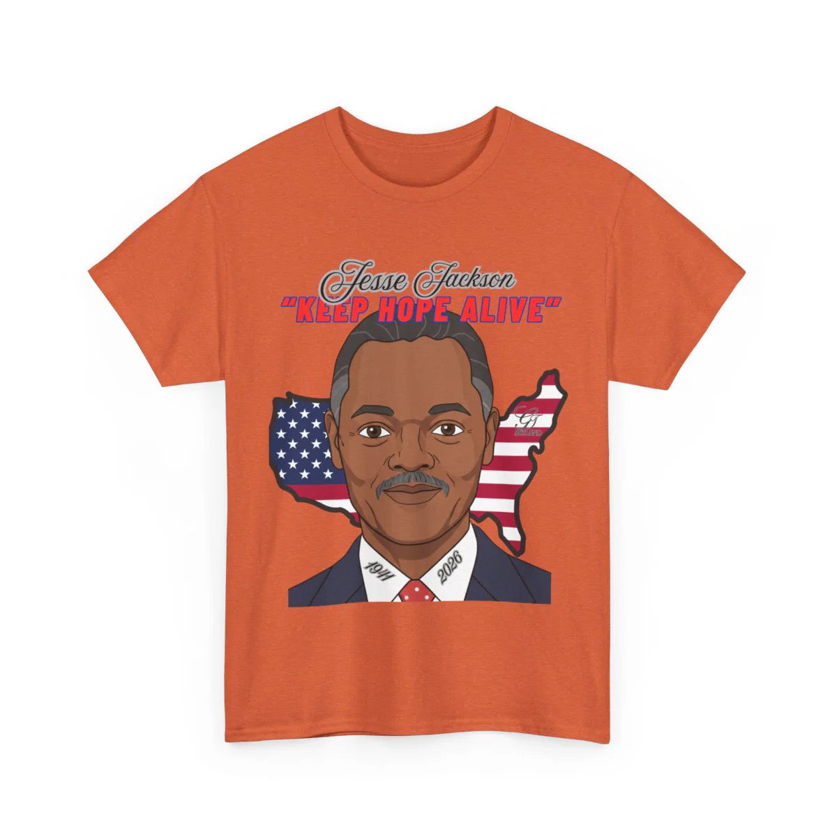 Jesse Jackson "Keep Hope Alive" USA Designer Unisex Heavy Cotton Tee