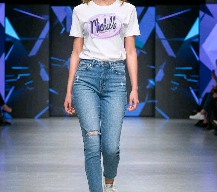Custom TSHIRT CUSTOM SCRIPT CURSiVE SWAG ANY NAME Any COLORS By GT ARTLAND ❤️ 💙