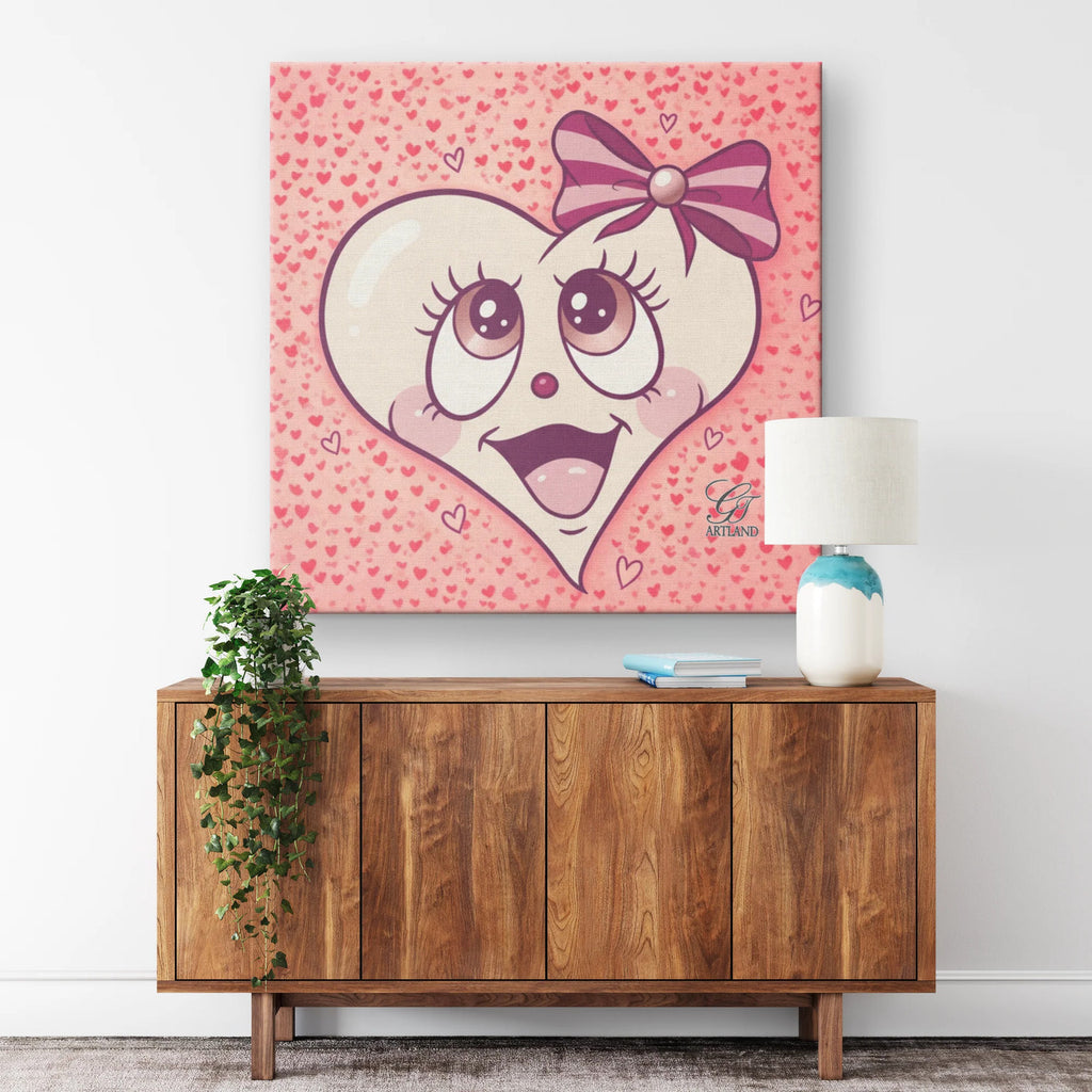 Cute Lolli Pop Art Love Edition Square Canvas Wrap by GT Artland