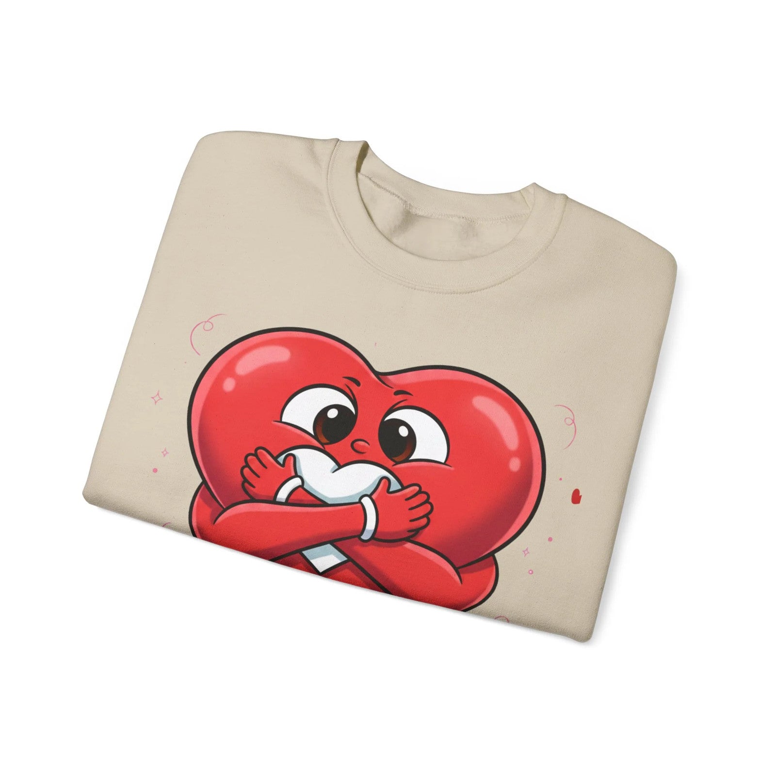 Cute Heart Holding Heart Unisex Heavy Blend™ Crewneck Sweatshirt by GT Artland