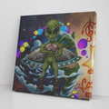 Alien GT Rolling Dice With the Strap and UFO Spaceship Square Canvas Wrap by GT