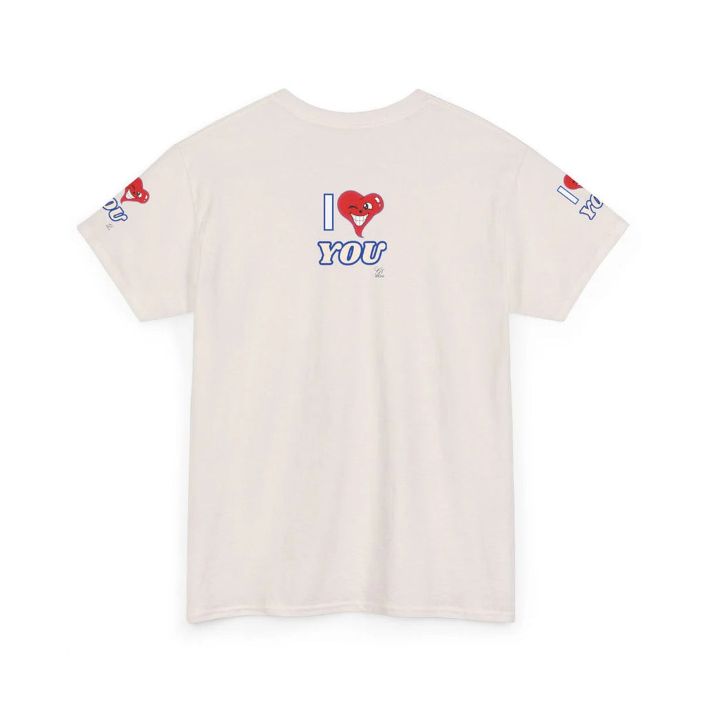 I LOVE Heart YOU Designer Heart Unisex Heavy Cotton Tee by GT Artland