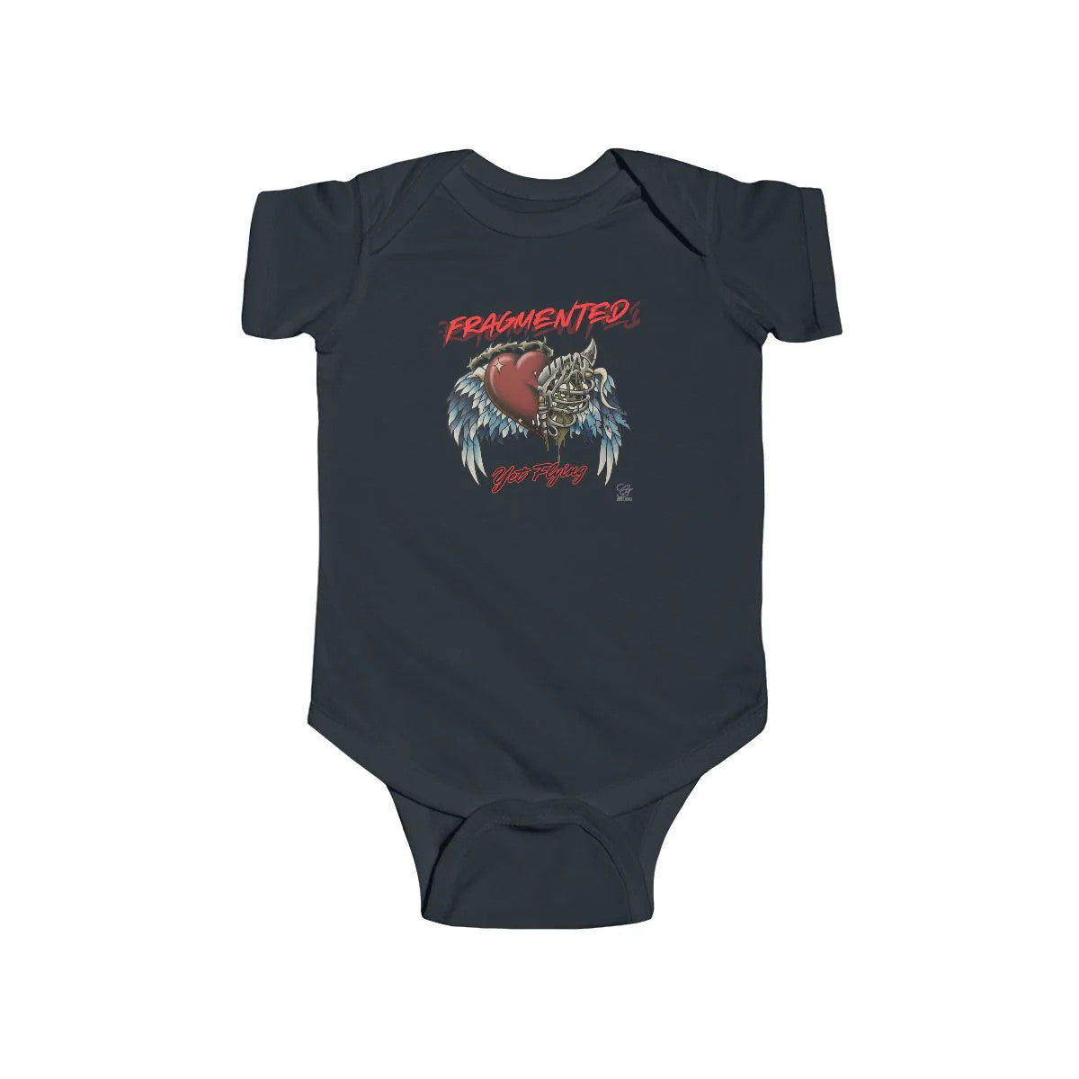 "Fragmented Yet, Flying" Motivational Infant Fine Jersey Bodysuit by GT Artland