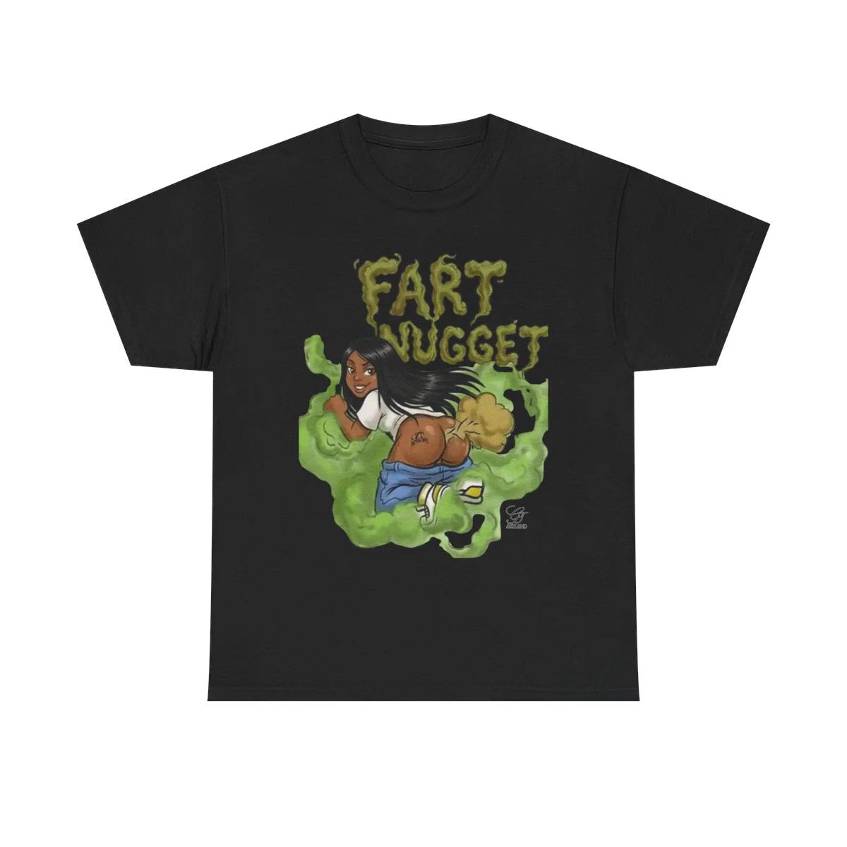 Fart Nugget Ebony Girl Unisex Heavy Cotton Tee by GT Artland