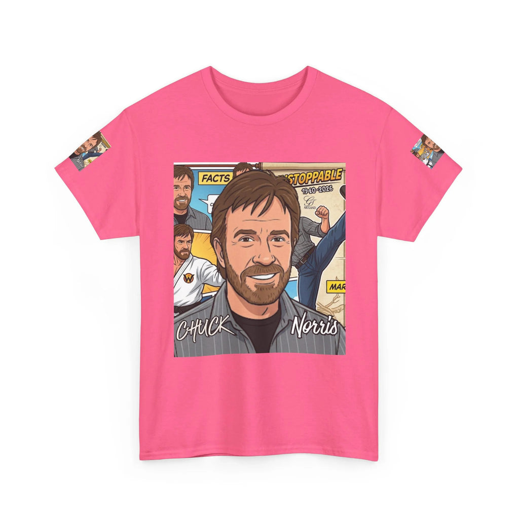 Chuck Norris Legacy Retro Martial Artist Portrait T-Shirt | Comic Style