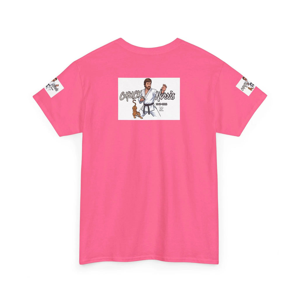 Chuck Norris Legend Martial Artist Cartoon with Tiger Tee | Retro Karate