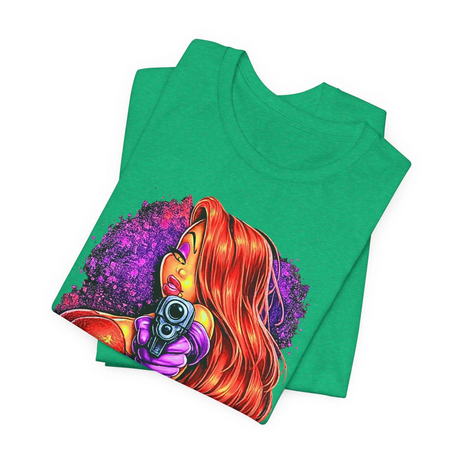 Rabbit Pinup Girl T-Shirt | Retro Comic Femme Fatale Graphic Tee by GT Artland