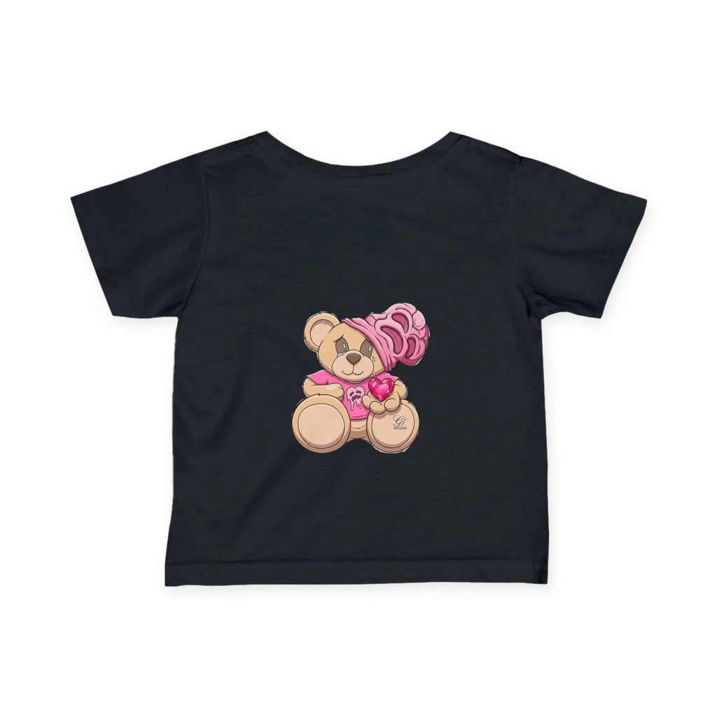 Teddy Bear with Heart Tees Infant Tee | Cute Pink Bear Baby Shirt by GT Artland