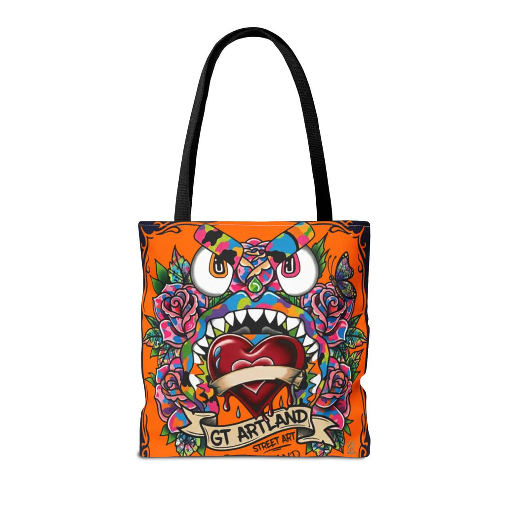 Colorful Gape Tattoo Monster Heart Tote Bag Designer Pumpkin Edition | All-Over